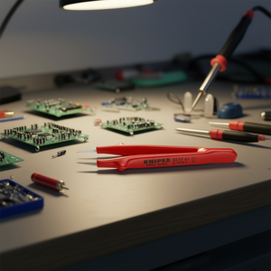 แหนบปลายแหลมพิเศษ Knipex Precision รุ่นตรง 1000V พร้อมเข็มจับยึด - Product Image 3