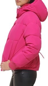 Chaqueta de invierno gruesa personalizada para hombre, abrigo de burbujas de poliéster, chaqueta acolchada para mujer con capucha, chaquetas acolchadas a la moda para mujer - Product Image 2