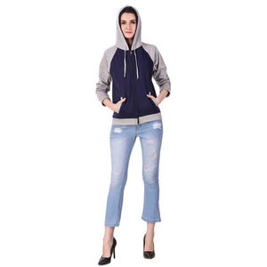 Sudaderas con capucha de talla grande para mujer, ropa con cierre y cremallera, de manga larga, informal, para invierno, hechas en paquistaní - Product Image 4