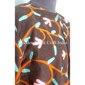 Veste d'hiver unisexe en broderie florale, style vintage bohème chic, vêtement d'extérieur en coton coupe-vent, broderie ethnique, manteau cotrise - Product Image 3