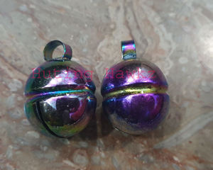 Campanas de cetrería Latón y plata Arco Iris Multicolor Tono alto para todas las mascotas - Product Image 2