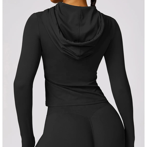 2024 nueva llegada mujeres gimnasio Fitness entrenamiento Jogging desgaste logotipo personalizado Yoga sudaderas con capucha y sudaderas para primavera - Product Image 3