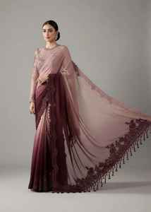 Robes de sari longues pour femmes, en polyester, avec logo personnalisé brodé, pour les mariages et les fêtes, couleur personnalisée, résistantes à l'humidité - Product Image 3