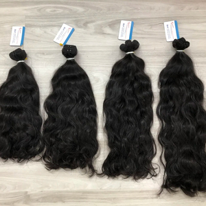 Extensions de cheveux humains Remy vietnamiens ondulés naturels de luxe Double trame style de tissage de cheveux traités à la Machine toutes les couleurs - Product Image 2