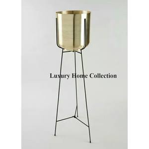 Juego de 2 macetas y macetas inteligentes de arte creativo con textura martillada de doble sombra de diseñador admirable, suministros de accesorios de jardín - Product Image 5