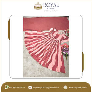 Robe Anarkali de mariage indienne de créateur, dupatta de 3 mètres de long, imprimé numérique en faux georgette, travail de ruban, élégante tenue de soirée pour femmes - Product Image 6