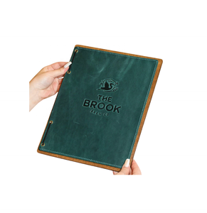 แฟ้มเมนูไม้ขนาดสั่งทำพร้อมห่วงร้อยสำหรับร้านกาแฟ บาร์ และร้านอาหาร - Product Image 2