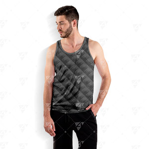 Camiseta sin mangas de alta calidad para hombre, para gimnasio y entrenamiento físico, de secado rápido, fabricada en Pakistán por Azonix Industry. - Product Image 6