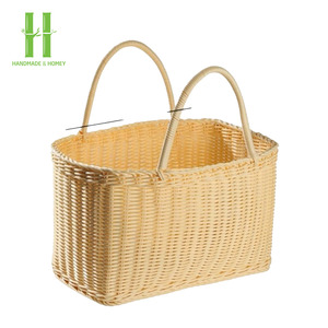 MEILLEUR VENDEUR! Panier de poche en rotin en plastique empilable écologique lavable portable sortant moderne en gros de nouveau spot - Product Image 2