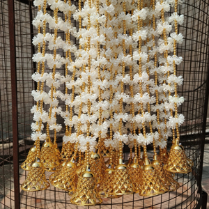 พวงมาลัยดอกไม้ประดิษฐ์โมกรราจัสมินเบลล์สายดอกไม้ตกแต่งงานแต่งงานฉากหลังตกแต่งเทศกาลและงานอีเว้นท์ - Product Image 1