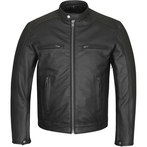 Veste de motard en cuir véritable pour homme avec fermeture éclair et poches, qualité supérieure, personnalisable, collection hiver 2026, vente en gros - Product Image 5