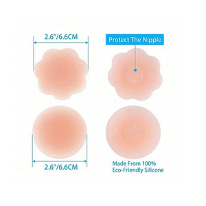 Copricapezzoli Riutilizzabili in Silicone Myrva, 2 Paia, per Maternità, Motivo Tinta Unita, Lavabili - Product Image 4