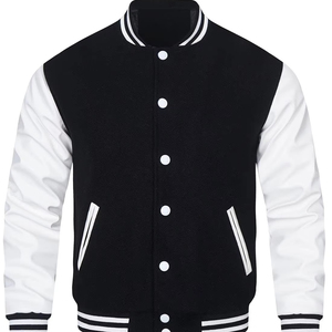 เทคโนโลยีการปักแจ็กเก็ตขนาดใหญ่ของผู้ชายพร้อมด้วยซิปปิดนำเสนอวิทยาลัยแจ็คเก็ตสำหรับผู้ชาย - Product Image 1