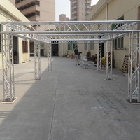 Estructura de Techo Móvil de Aluminio y Plataforma de Escenario con Iluminación