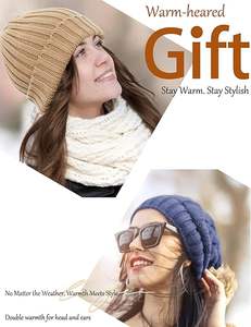 Gorro Casual de Forro Polar, Spandex/Poliéster, Sólido, Unisex, Suave, Cálido para Invierno, Transpirable, Impermeable, Ajustable y Personalizable - Product Image 5