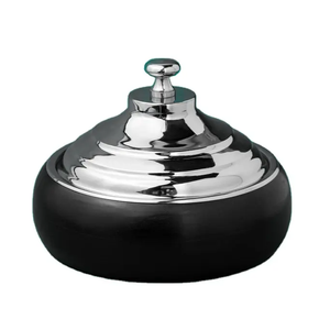 Forme de dôme 2 pièces Hotpot Comfort Casserole Mijoteuse Gris/Argent Métal Émail Verre Grès Compatible Gaz Cuisine à domicile - Product Image 2