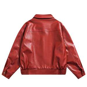 Chaqueta de cuero PU para hombre y mujer, chaqueta de poliuretano Unisex, chaquetas de piel sintética para motorista, abrigos para hombre, cárdigan - Product Image 2