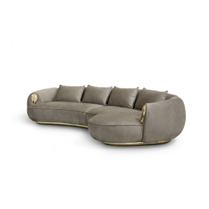 Canapé Courbé Soleil, Design Français Contemporain, Mobilier de Maison, Velours Lavable, Rembourrage en Éponge, pour Salon, Options 2 ou 3 Places - Product Image 6