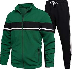 Pantalones de correr con cremallera de diseño personalizado para hombres y mujeres, Sudadera con capucha de poliéster transpirable, conjunto de chándal de invierno impreso, venta al por mayor - Product Image 1