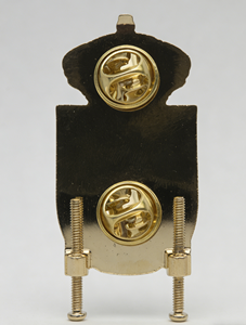 Insignia Esmaltada Personalizada Chapada en Oro con Diseño de Corona y Alas |   Insignia Metálica de Recuerdo con Fijación de Tornillo para Uniformes - Product Image 4