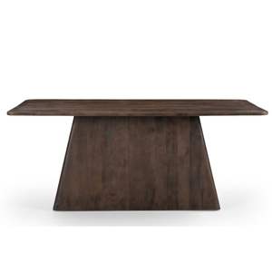 Mesa de comedor de madera de mango ajustable con acabado marrón tabaco, Colección delgada moderna personalizada para cocina, dormitorio, sala de estar - Product Image 2