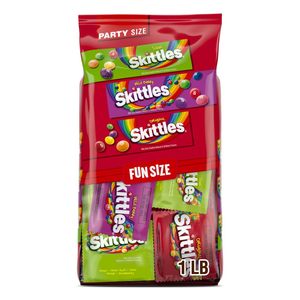 <b>Skittles</b> Fun Size Original, Wild Berry, and <b>Sour</b> Chewy Individually Wrapped Candy Variety Pack, 26.46 Oz Bulk Bag - Product Image 4