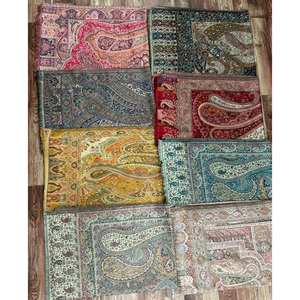 <b>Pashmina</b> Mughal Paisley Design Warm Winter Shawl Indian <b>Weddings</b> Festivals <b>Pashmina</b> Shawl Wool 2025 OEM Wholesale Made in India - Product Image 1