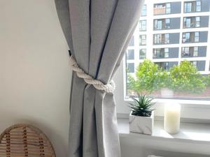 Embrasse de rideau en corde de coton blanc Double torsion porte-rideau fait main - Product Image 3