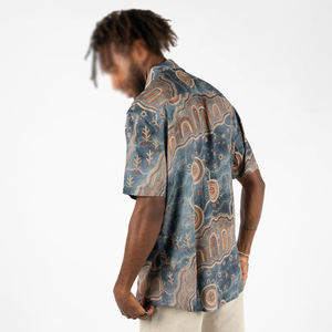 Chemise pour homme à motif batik tricotée en coton doux Vêtements décontractés Bangladesh Fournisseur d'usine Mode Achat en gros - Product Image 1