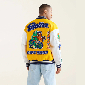 2025 OEM bordado personalizado Chenille parches Varsity Bomber Letterman College de talla grande béisbol Varsity chaquetas - Product Image 4