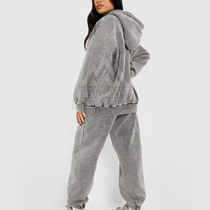 Winter Wear Latest Design Plus Size Women Acid Wash <b>Tracksuit</b> Wholesale Comfortable <b>Tracksuit</b> For Women - Product Image 2