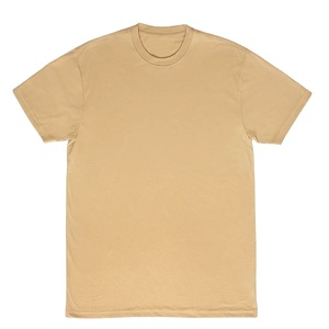 Camiseta de algodón Supima de media manga con cuello redondo unisex-Camisetas de hombre beige - Product Image 1