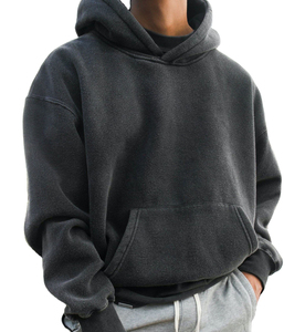 เสื้อมีฮู้ดฮิปฮอปของผู้ชายเสื้อสเวตเชิ้ตซักกรดเสื้อมีฮู้ดแนวสตรีทสูงเสื้อมี800วินเทจแบบปรับแต่ง2024 - Product Image 2