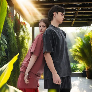 เสื้อยืดวินเทจสำหรับผู้ชายเสื้อโอเวอร์ไซส์ผ้าฝ้าย100% ซักได้กำหนดเอง - Product Image 2