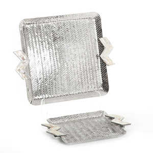 ชุดถาดเหล็กเคลือบนิกเกิลสำหรับช็อคโกแลต2ชิ้นถาดเหล็กชุบนิกเกิลออกแบบลายหวานเป็นมิตรกับสิ่งแวดล้อม - Product Image 5