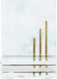 Hot Selling Square Stone Mats <b>for</b> Office Tables Artisan Stone <b>Drink</b> Pads <b>for</b> Homes Premium Stone <b>Coaster</b> Sets with Holder - Product Image 2