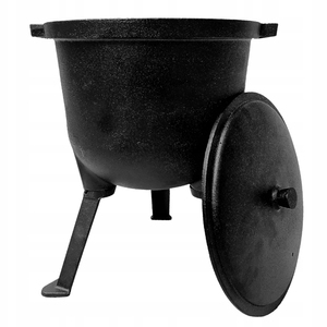 Marmite de chasse en fonte pour rôtis, avec revêtement émaillé et antiadhésif, pour grillades au feu de camp - Product Image 1