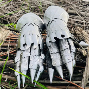 Juego de guantes medievales Par de guantes góticos Disfraz de Halloween Cosplay Disfraz de juego de rol Guanteletes - Product Image 4