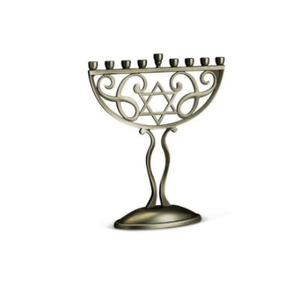 2004 ยอดนิยมแฮนด์เมด Menorah โลหะเงินอลูมิเนียมขนาดที่กําหนดเองเชิงเทียนผู้ถือ - Product Image 6