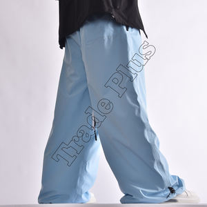 Pantalones de Nieve Impermeables Azul Claro de Moda con Cintura Ajustable con Cordón, Dobladillos Ajustables, Aislamiento Térmico para Invierno y Logotipo Personalizado - Product Image 3