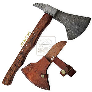 Hacha de estilo vikingo para exteriores al por mayor, hacha Bushcraft, mango de madera de acero de Damasco, hacha de corte de grado Industrial, hacha forestal - Product Image 5
