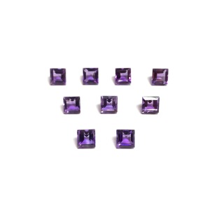 Piedra preciosa de cristal cuadrada de 6mm y 7mm facetada AAA Natural de alta calidad, buen Color, amatista africana, precio al por mayor, IGI facetado Suelto - Product Image 6