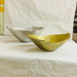 New Design Aluminium Fruits Bowl Home Kitchen Decorative Broken <b>Edges</b> Bowl for Wedding Centerpiece Salad Mixing Dough Bowl - Product Image 2