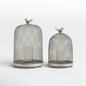 Lanterne en fil métallique moderne de qualité supérieure Lanterne colorée classique de qualité supérieure Ensemble de 2 lanternes de table indiennes élégantes - Product Image 6