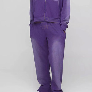 Survêtement décontracté à capuche respirant d'hiver de haute qualité, design personnalisé, délavé au soleil, uni, grande taille - Product Image 6