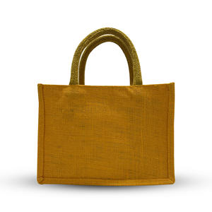 Sac en jute avec poignées en corde solides pour cadeau d'épicerie ou utilisation en boutique quantité minimale de commande 50 fournitures imprimées avec logo personnalisé vente en gros - Product Image 2