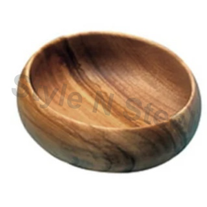 Serving <b>Belly</b> Bowl Wooden Salad Bowl With Server Set With Server Spoon - Product Image 1