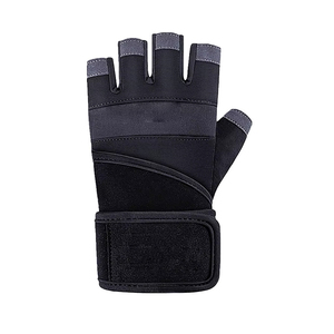 Gants de gymnastique en coton demi-doigt de poids lourd pour hommes et femmes avec paumes rembourrées Support de poignet à forte adhérence pour l'entraînement de levage - Product Image 3