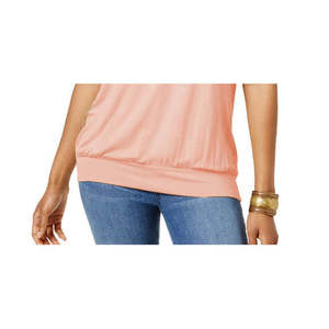 T-Shirt Blouson Rosa Taglia X-Large da Donna della Collezione JM, Traspirante in Chiffon, Elemento di Moda Semplice - Product Image 3