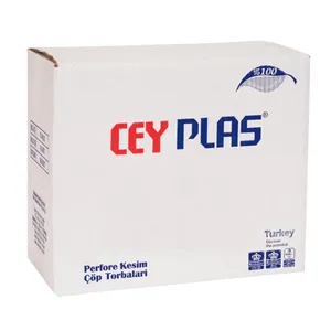 Grand sac poubelle standard noir en PEHD 75x90 cm ensemble de 10 pièces au design imprimé écologique - Product Image 2